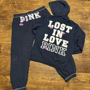 !!!SOLD!!!VS PINK Y2K 2009 VINTAGE MATCHING EMBELLISHED SET